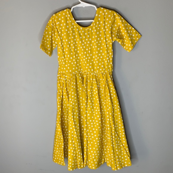 Lana Jane Other - NWOT Lana Jane yellow white polka dot dress 8